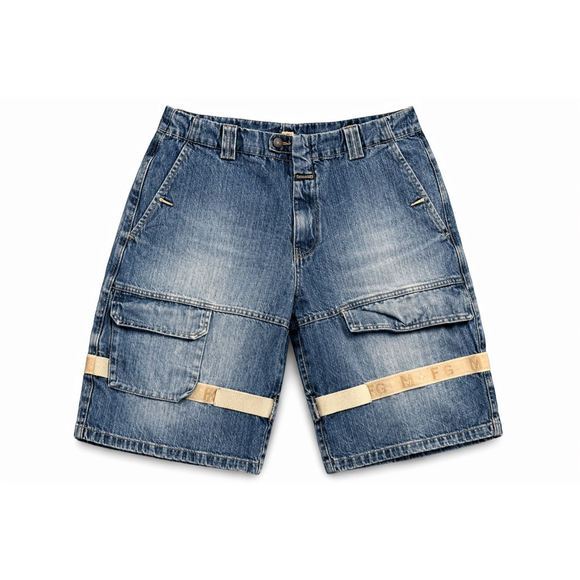 Marithé François Girbaud Other - Vtg 90s Marithe + Francois Girbaud Denim Cargo Shorts Mens Sz 36 Acid Wash MFG